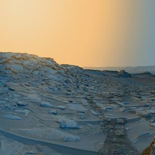 Imagens retrabalhadas do rover Curiosity fornecem uma vista espetacular do planeta Marte. © NASA, JPL-Caltech