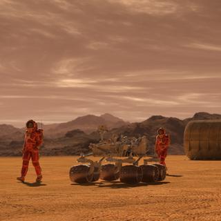 Para garantir a sobrevivência de uma colônia em Marte seriam necessárias pelo menos 110 pessoas e uma sociedade centrada na cooperação. © elenaed, Adobe Stock