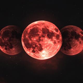 Quando a Lua eclipsa, ela fica com um vermelho quase hipnótico – aqui, uma imagem ilustrativa criada pela inteligência artificial. Foi o que aconteceu nas últimas horas. Muitos observadores imortalizaram o momento. ©Professor, Adobe Stock