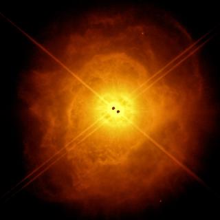 Duas estrelas localizadas a uma distância da nossa Terra que os pesquisadores hoje estimam em cerca de 10.000 anos-luz são as estrelas da nossa foto da semana. © G. Tomassini et al., ESO