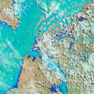 Alors que l’Australie se prépare à un nouvel épisode dramatique de feux de forêt, notre photo de la semaine revient sur les inondations spectaculaires que le Queensland a connues en mars dernier. Ici, une vue satellite prise après les pluies torrentielles. L’ampleur du phénomène se mesure encore plus en comparaison avec la vue prise avant… © Nasa Earth Observatory, Michala Garrison, Landsat data, U.S. Geological Survey, Modis data, Nasa Eosdis Lance and Gibs/Worldview