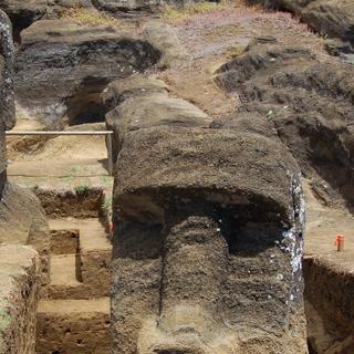 Des chercheurs de l’université de Californie à Los Angeles (États-Unis) imaginent aujourd’hui que les statues géantes de l’île de Pâques ont aidé l’agriculture locale. © Easter Island Statue Project, Université de Californie