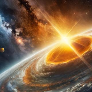 Des chercheurs de l’université de Boston (États-Unis) ont modélisé la rencontre entre un nuage interstellaire et notre Système solaire. © Généré avec l’IA Adobe Firefly