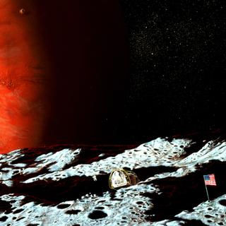 Phobos pourrait devenir un poste avancé scientifique et technique pour préparer l'exploration humaine de Mars. Crédit Nasa
