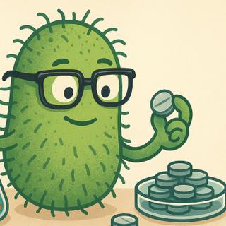 Uma bactéria geneticamente reprogramada poderia converter resíduos plásticos em paracetamol. © LP, ChatGPT 