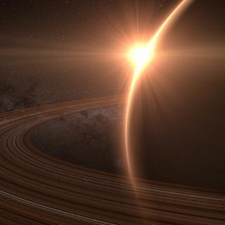 Titan, la plus grande lune de Saturne, pourrait avoir une origine bien plus violente qu'on en le pensait. © janez valmojer, Adobe Stock
