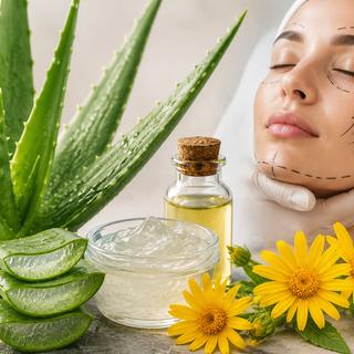 L'aloe vera et l'arnica comptent parmi les plantes les plus étudiées pour leurs propriétés apaisantes et leur potentiel à favoriser la récupération des tissus. En chirurgie esthétique, elles sont utilisées en complément des soins postopératoires afin d'aider à réduire l'inconfort, les ecchymoses et à accompagner la cicatrisation, toujours sous les recommandations des professionnels de santé. © Agnès Bugin, IA tous droits réservés&nbsp;