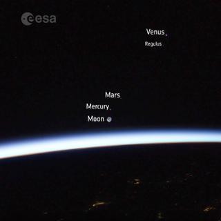 Un superbe alignement de planètes vu de l&#39;espace