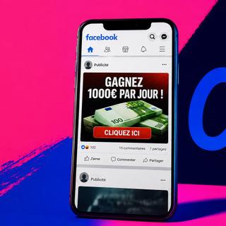 Meta aurait sciemment affiché des publicités frauduleuses sur Facebook. © EB, XD, ChatGPT