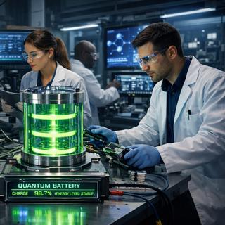 Pesquisadores australianos desenvolveram a primeira bateria quântica funcional. © AP com AI ChatGPT