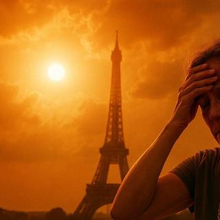 O nível alcançado pelo aquecimento global em França foi recalculado e é ainda mais impressionante. © Karine Durand, imagem do Bing AI