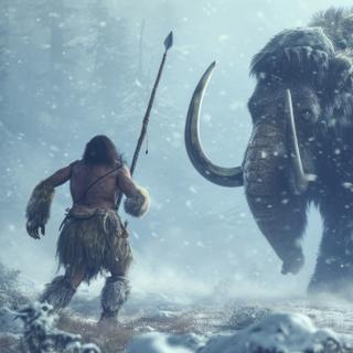 Quelles armes et quelles techniques étaient utilisées pour chasser le mammouth à la Préhistoire ? © Joyce, Adobe Stock (image générée par IA)