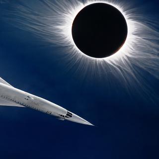 Une vue par l'IA de l'éclipse du Concorde.&nbsp;©&nbsp;ChatGPT