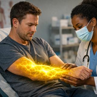 Boas notícias para pessoas que temem exames de sangue. A abordagem experimental da equipa japonesa permitiria, em última análise, monitorizar certos sinais de saúde sem amostragem, utilizando um indicador diretamente ligado ao corpo. © SB, imagem gerada via ChatGPT