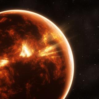 La Terre primitive de l'Hadéen et son océan de magma.&nbsp;© Magann, Adobe Stock