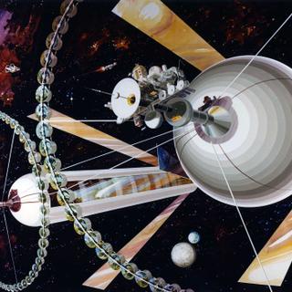 Les colonies spatiales cylindriques creuses de Gerard O&#39;Neill. © Rick Guidice