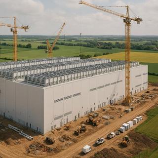 Centenas de data centers serão construídos na França até 2030. © Karine Durand. Imagem ilustrativa com AI Image Bing