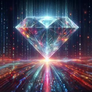 O diamante poderá representar o meio de armazenamento do futuro. © Futura, imagem gerada por Copilot