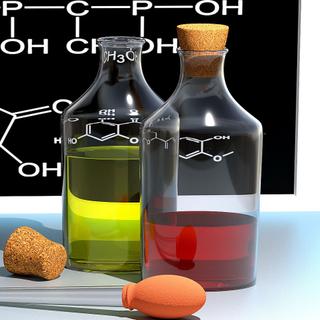 Pequenos experimentos de química. © MasterTux, domínio público 