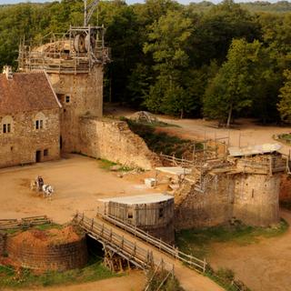 Vista do castelo em setembro de 2015. © Guédelon, C. Guérard - Todos os direitos reservados