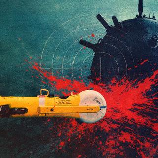 Um drone antiminas da Exail Technologies, projetado para detectar e neutralizar explosivos subaquáticos sem expor a tripulação humana. © Exail Technologies; fotoilustração: XD