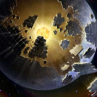 Une vision d'artiste d'une sphère de Dyson en cours de construction autour d'une étoile ayant donné naissance à une civilisation technologique gourmande en énergie. © Paul Duffield 