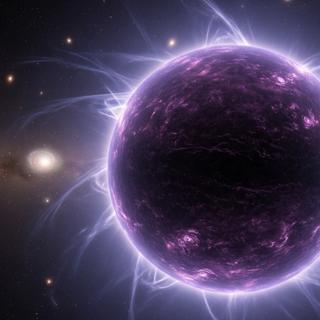 Une vue d'une étoile noire supermassive par une IA. © Gemini