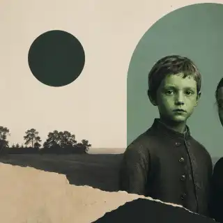Deux enfants à la peau verte surgissent de nulle part… et leur histoire reste inexpliquée.&nbsp;Image générée à l'aide d'un outil IA. © Xavier Demeersman, ChatGPT
