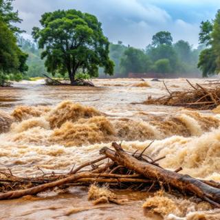 A enchente repentina no Texas foi difícil de prever. © lapeepon, Adobe Stock (imagem gerada por IA)