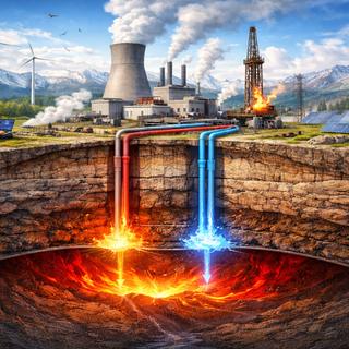 A tecnologia EGS abre novas perspectivas para a energia geotérmica profunda e a transição energética. © AP com AI ChatGPT