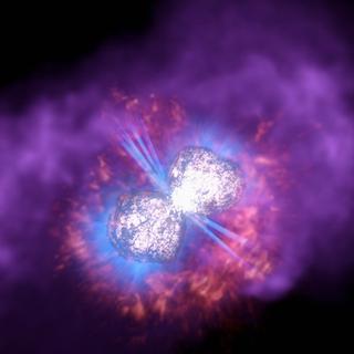 Le système Eta Carinae, enrobé par la nébuleuse de l'Homoncule. © Nasa, ESA