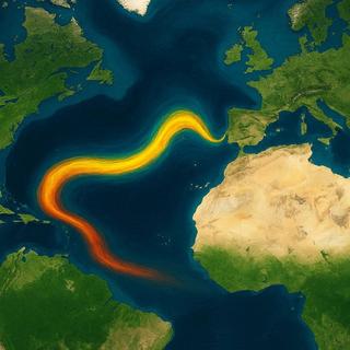 A mudança gradual da Corrente do Golfo reflecte alterações climáticas com graves consequências. © Karine Durand, imagem do Bing