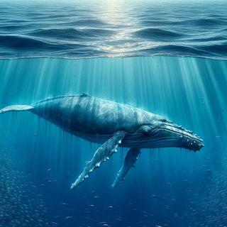 En 2016, les baleines n&#39;étaient plus qu&#39;environ 26 600. © XD, Futura avec DALL-E