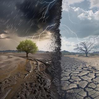 Entre secas e cheias, a disponibilidade de água depende de um frágil equilíbrio entre precipitação e evapotranspiração. ©Q-Zack, Adobe Stock