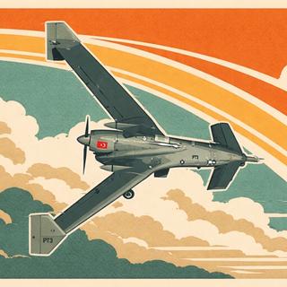 O drone suicida K2, maior e mais fortemente armado, tem a vantagem de ser capaz de voar em enxames coordenados de forma autônoma. © Baykar modificado por IA