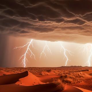 Image générée par une IA d'un orage avec de multiples éclairs.&nbsp;© Alexander, Adobe Stock