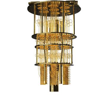 L'image de l'ordinateur quantique en forme de lustre et bardé de câbles a été popularisée par IBM et Google. ©&nbsp;DP, Adobe Stock