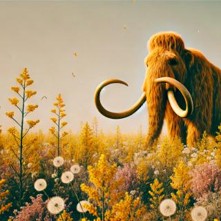 Les mammouths laineux ont disparu il y a environ 4 000 ans. © Futura, image générée&nbsp;avec ChatGPT