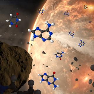 A vida, ou pelo menos os seus blocos de construção, pode ter sido trazida por asteróides desde o início do Sistema Solar. © NASA Goddard, CI Lab, Dan Gallagher
