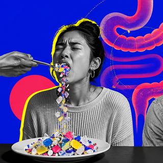 Transportados por ar, água e embalagens, os microplásticos entram insidiosamente na nossa cadeia alimentar. A sua acumulação já representa um grande problema para os ecossistemas e cada vez mais estudos questionam os seus efeitos na saúde humana. © XD, ChatGPT