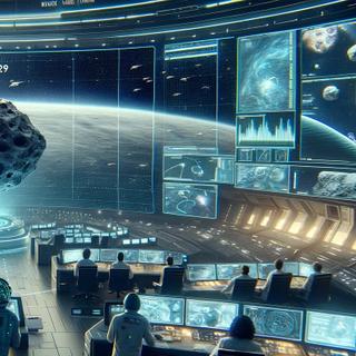 En avril 2029, un astéroïde nommé Apophis survolera de très près la Terre. © XD, Futura avec DALL-E