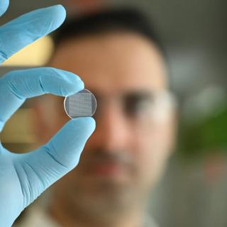 Grâce à des micro-aiguilles capables de capter des cellules immunitaires dans la peau, le dispositif du JAX et du MIT propose une nouvelle approche pour observer l’activité du système immunitaire. Les chercheurs y voient un complément potentiel aux analyses sanguines traditionnelles. © The Jackson Laboratory