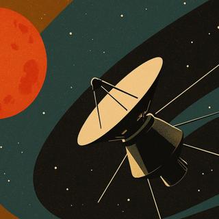 Illustration d'une sonde voyageant vers le système d'Alpha du Centaure.&nbsp;© XD, Futura avec ChatGPT
