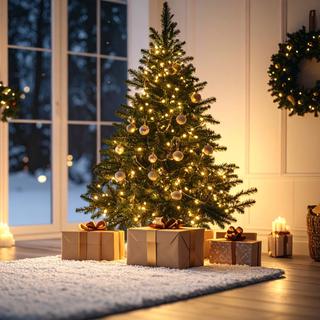 Segurança e durabilidade: certifique-se de que sua árvore esteja posicionada longe de qualquer fonte de perigo para celebrações pacíficas. ©Joz, Adobe Stock