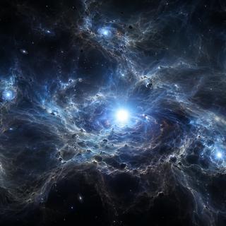 Une vue de l'IA de la naissance des premières étoiles. © LS, ChatGPT