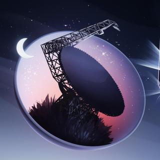 Ilustração mostrando a detecção de ondas gravitacionais com pulsares. © NANOGrav