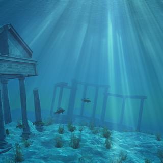 Vista da cidade imaginária Atlântida. © AlienCat, Adobe Stock