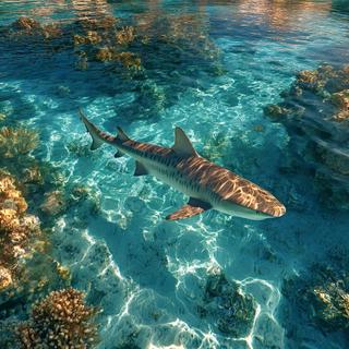 Trois requins léopards (Stegostoma tigrinum) filmés lors d’un rare accouplement dans les eaux de Nouvelle-Calédonie. © Oleh, Adobe Stock.