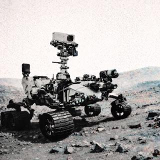 O rover Curiosity colocou em mãos uma das amostras mais fascinantes de Marte para a busca por vida extraterrestre. © Fotoilustração: XD com ChatGPT
