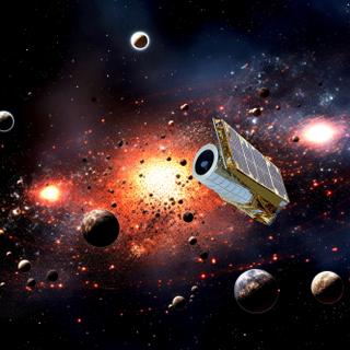 Illustration d'un&nbsp;télescope spatial. © EKH-Pictures, Adobe Stock